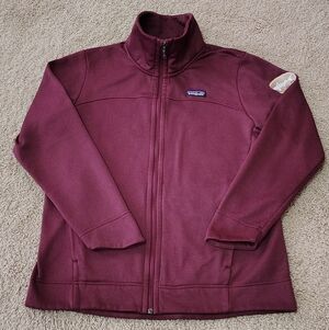 Patagonia Ukiah Jacket Dark Ruby Women’s Large Dogfish Brewing Logo